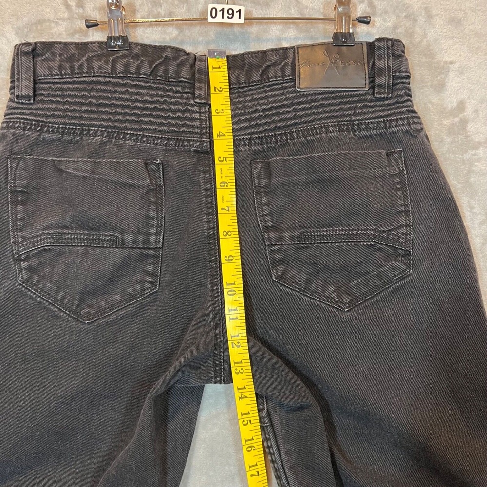 Marc Ecko Cut And Sew‎ Mens Black Shorts Size 32 Distressed Motto - Picture 12 of 12